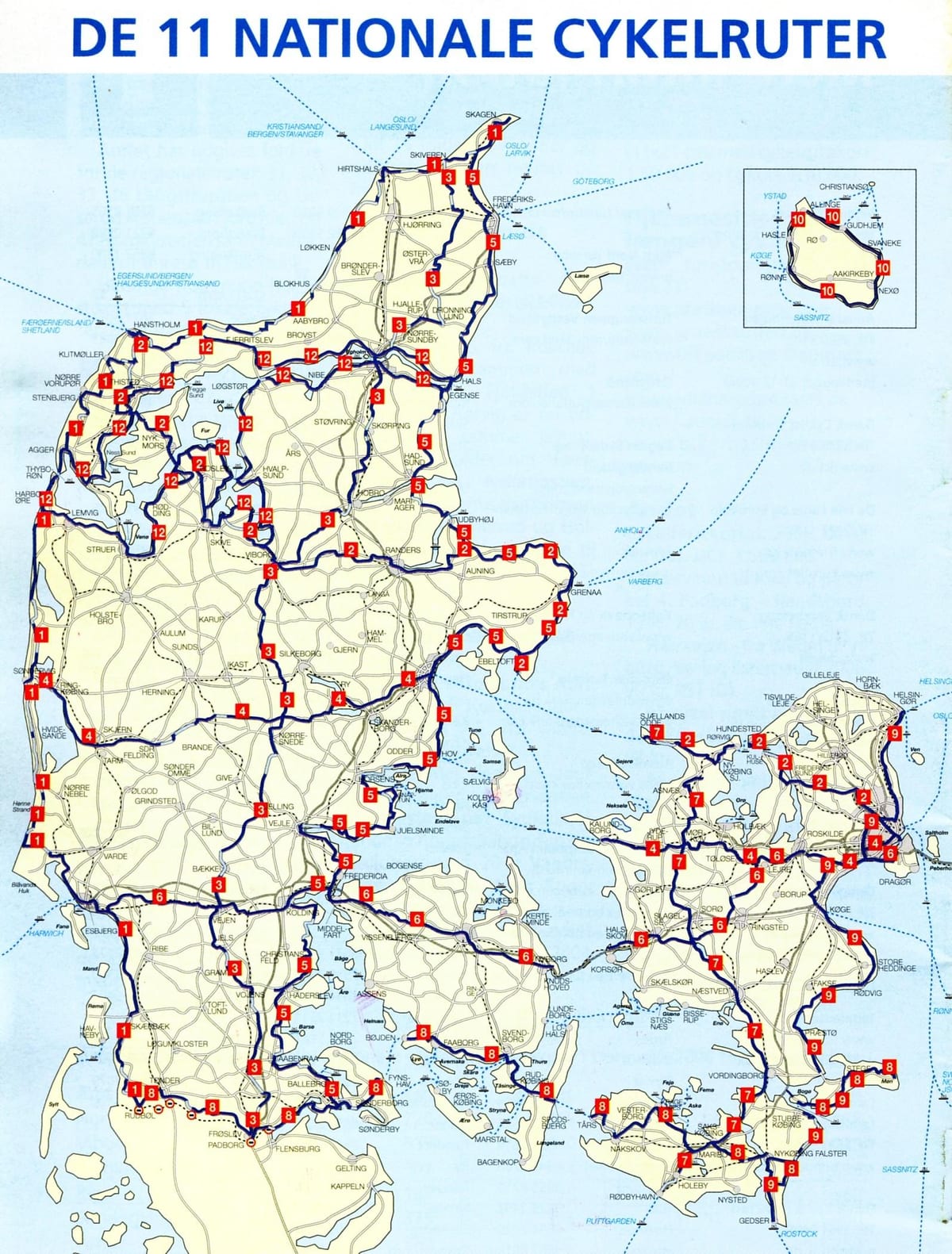 danska nacionalne ciklus mapa puteva