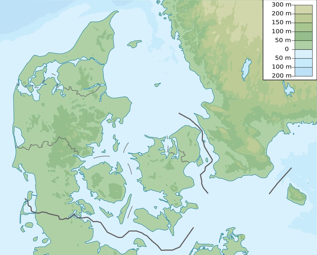 Mapa danska elevacija