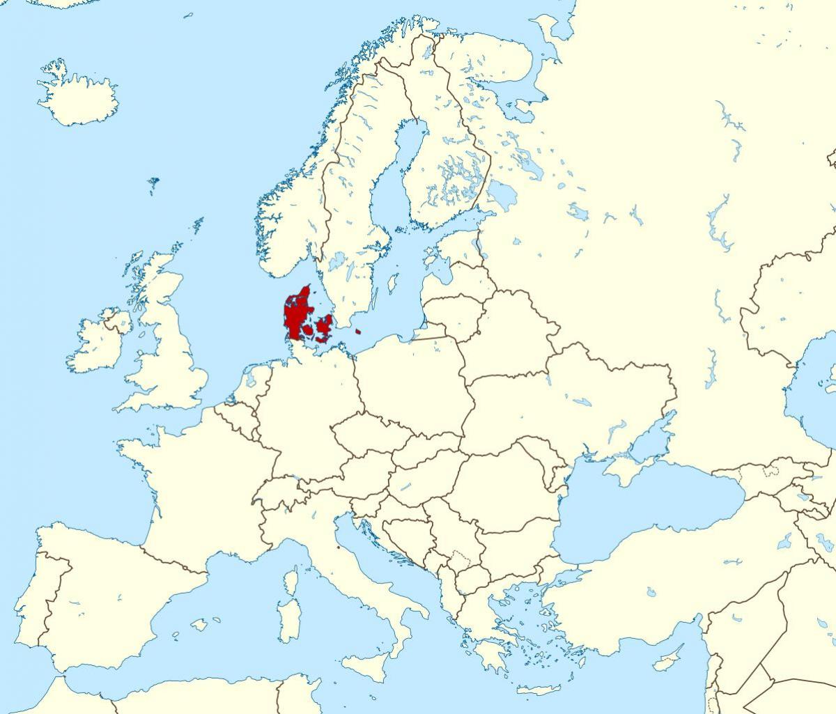 Mapa danska lokaciju na svijetu 