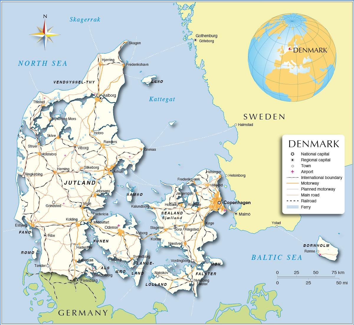Mapa danska luke