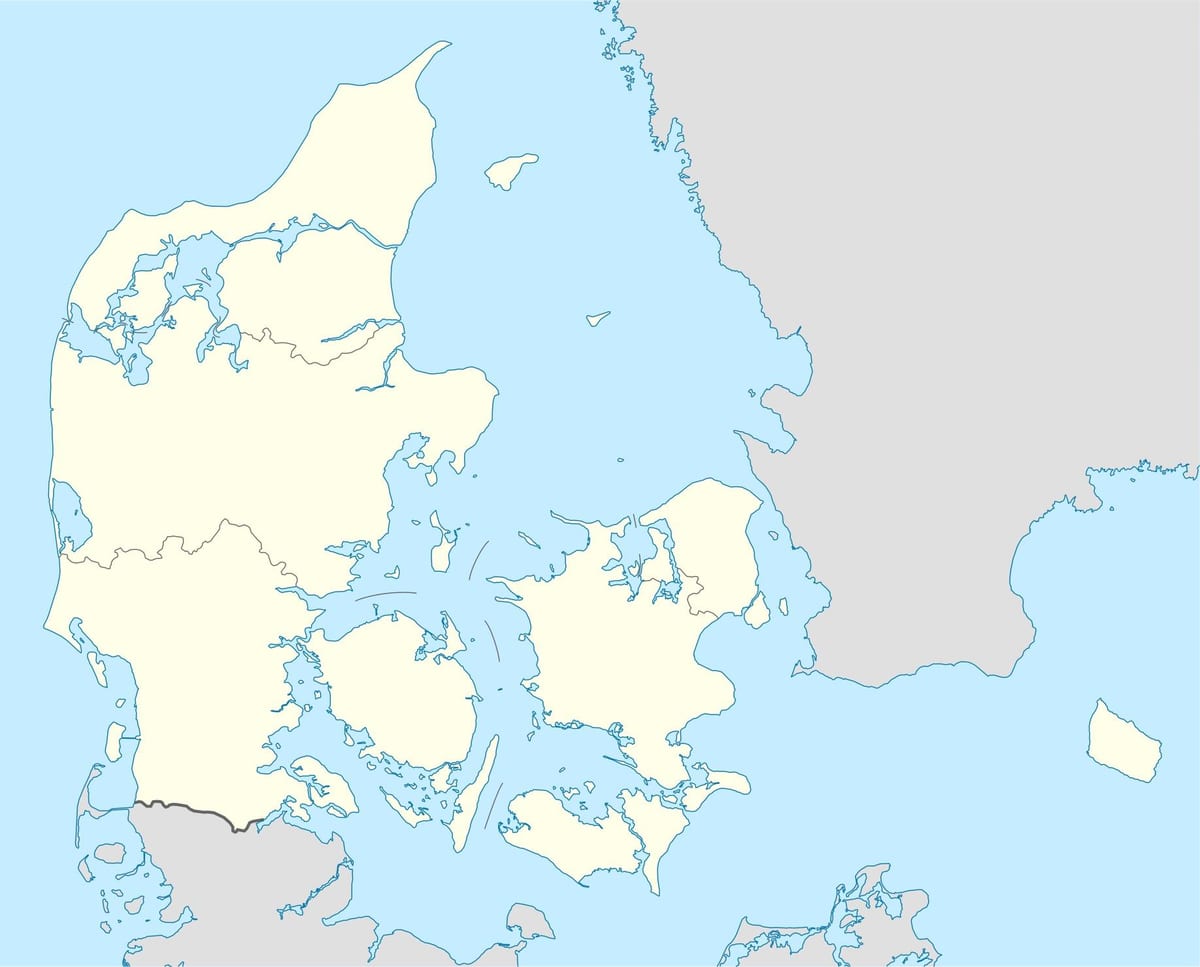 Mapa danska vektor