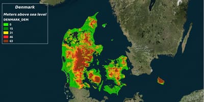 Mapa danska klime 