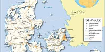 Mapa danska luke