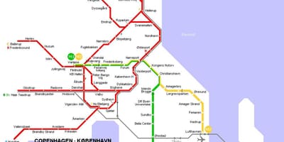 Mapa danska metro 
