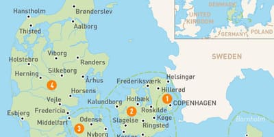 Mapa danska ostrvima