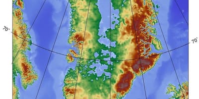 Mapa danska topografske