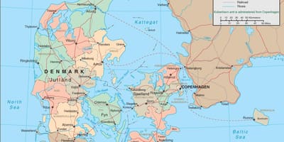 Mapa danska trajekt 